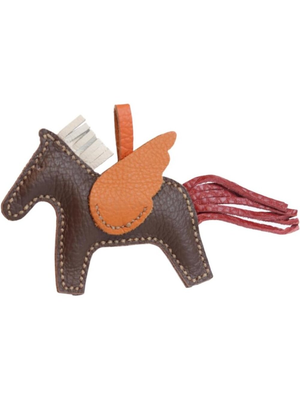 Personalized Handmade Cowhide Horse Pendant Bag Charm & Car Keychain - Cute Gift
